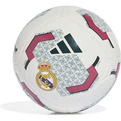 adidas uniseks-volwassene Real Madrid Home Club Recreation Ball, white/aurora ivy, 5 adidas uniseks-volwassene Real Madrid Home Club Recreation Ball, white/aurora ivy, 5