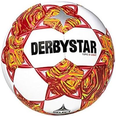 Derbystar Topic S-Light v21, 5, wit rood geel Derbystar Topic S-Light v21, 5, wit rood geel