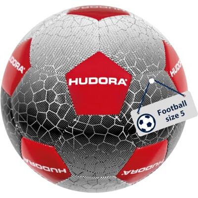 HUDORA Football Size 5 – Robust training and leisure ball for kids and adults – Pleasant feel, stable shape and good bounce – For leisure, garden and pitch – Deflated HUDORA Football Size 5 – Robust training and leisure ball for kids and adults – Pleasant feel, stable shape and good bounce – For leisure, garden and pitch – Deflated
