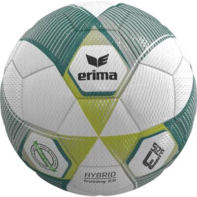 Erima HYBRID Training 2.0 Voetbal (7192603), metallic groen/zilver/limoen, 3 Erima HYBRID Training 2.0 Voetbal (7192603), metallic groen/zilver/limoen, 3
