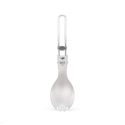 Keith Titanium Spork Opvouwbaar van titanium, 151 mm