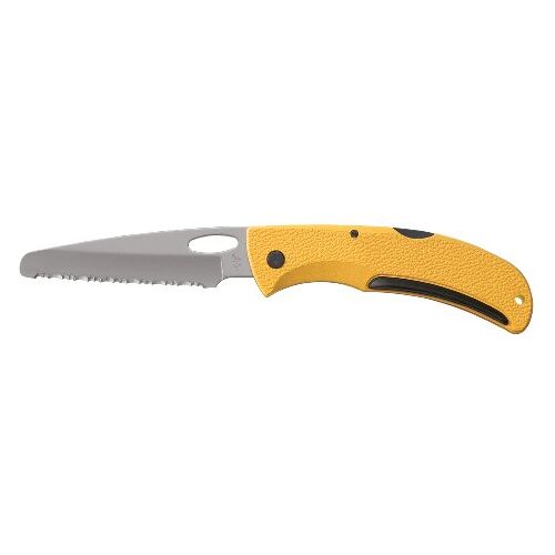 Gerber E-Z Out Rescue, 06971, reddingsmes met gekartelde rand, met riemclip en back-lock-vergrendeling, lemmetlengte: 8,9 cm, geel