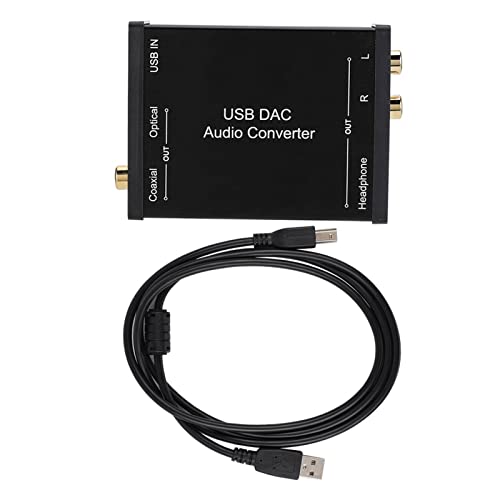 plplaaoo Dac-audio-omzetter, USB-audio-geluidskaart, USB-Dac-audio-omzetter, Plug-and-Play-compatibiliteit, Geluidskaart, GV‑023 Digitaal Naar Analoog DAC-audio-omzetter USB-audio-geluidskaart