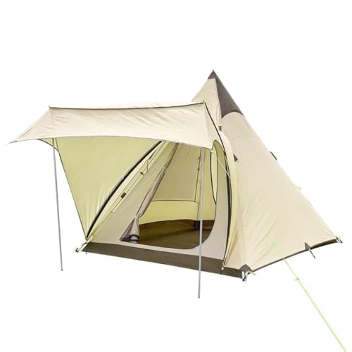 YEPENG Verduisterende Kampeertent Draagbare Buitenpiramidetent, Dubbellaagse Tent, Kamperen, Vissen, Vrije Tijdsreizen, Gratis, Snel Te Openen Tent Kampeertent (Color : Gold, Size : A)