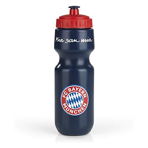 FC Bayern München Drinkfles 0,65 liter   Mia San Mia Fanartikel   FCB Sportfles voetbal (blauw/rood, 650 ml)