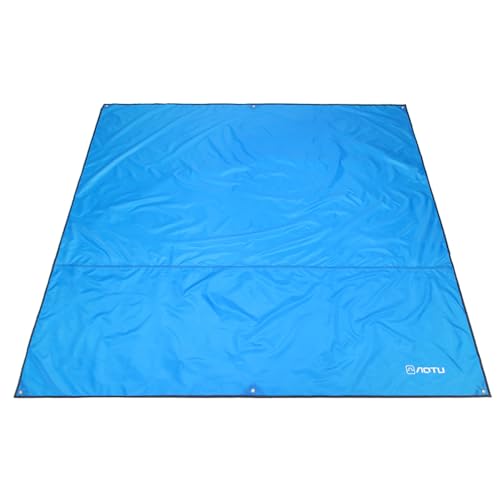 Azarxis Waterdicht tentzeil, dekzeil voor hangmat, tenttapijt, voortenttapijt, voortentvloer voor outdoor, camping, zandstrand (blauw, M, 1,8 x 2,2 m)