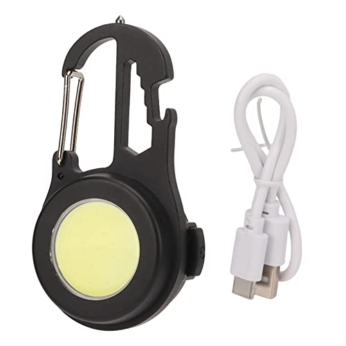 ZWZRFMZHML COB Sleutelhanger Werklamp Sleutelhanger Zaklampen, Draagbare USB Oplaadbare Cob Werklamp, Noodverlichting, Kamperen En Wandelen, Mini LED-zaklamp Draagbare Multifunctionele USB Mini