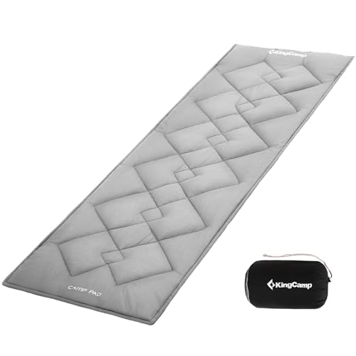 KingCamp Campingmatras, katoenen slaapmat, matras voor campingbed, met buitentas, binnen, zacht, warm, ultralicht, gemakkelijk mee te nemen, campingmat voor tenten, huizen