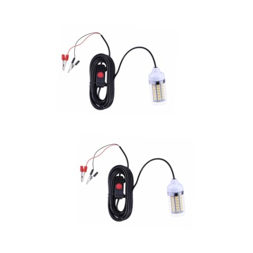 BESPORTBLE 2 Stks 108 Vissen Onderwater Licht Vissen Licht Vissen Lamp Vissen Lokt Licht Fishfinder Lamp Vissen LED Lamp