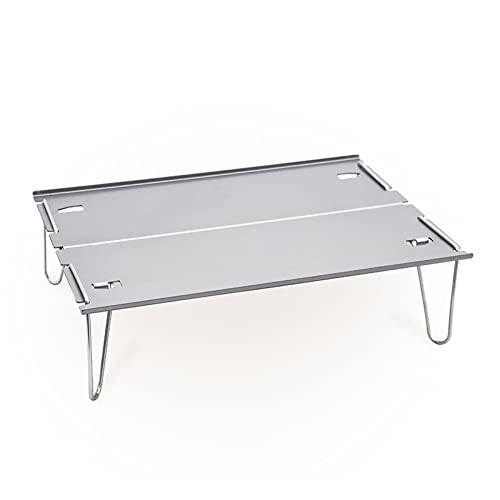 Suuim Kamptafel Camping Klaptafel Outdoor Draagbare Picknick Bureau Aluminium Lichtgewicht Klaptafels BBQ Wandelen (Kleur: Lichtgrijs) (Lichtgrijs)