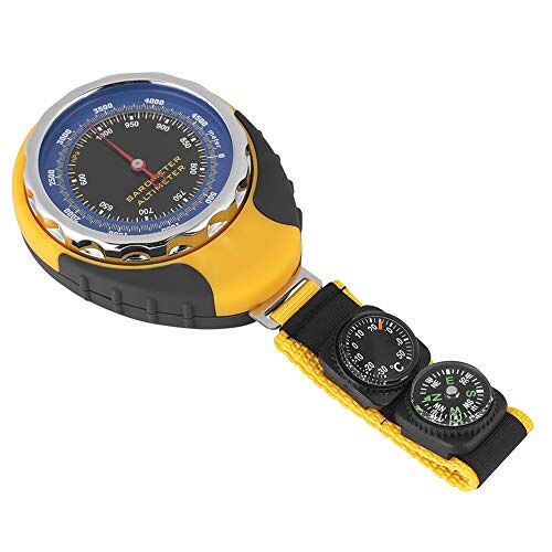 BYARSS Barometer Hoogtemeter, 4 in 1 Digitaal Mini Kompas Hoogtemeter Thermometer Barometer voor Outdoor Camping