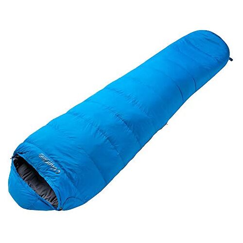 COLUMBUS Everest 200 veren slaapzak   Compact Mountain Sack voor 3 stations   Klittenband sluiten met cordon   Blauw en grijs