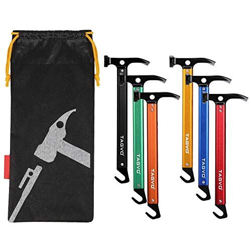 TAGVO Campinghamer, Multifunctionele Outdoor Camping Hammer Aluminium Tenthamer met Tent Picket Remover