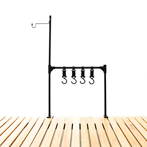 FENOHREFE Camping Opknoping Rack Camping Lamp Stand Houder Vouwen Camping Kookgerei Plank Met Haken Voor Camping Vissen Picknicks BBQ Camping Opknoping Rack Camping Opknoping Rack Plank Camping Opknoping Rack