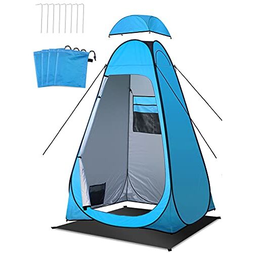 LIBERRWAY Douchetent, camping, toilettent, vouwtent, 120 * 120 * 195 cm, waterdichte, privacy, kleedtent met vloer, Guy Ropes, Pegs-Mobile Toiletten en douchecabine