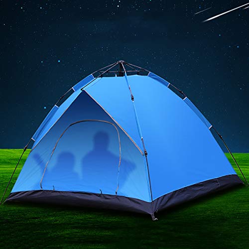 FFFHYIZH 3-4 man Pop up tent, Grote ruimte ventilatie tent, strand tent tuin tent s indoor tent uv tent, blauwe tent