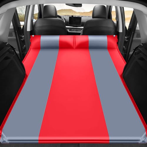 FFOCUS Auto Opblaasbare Luchtmatras voor Audi A3 A4 A5 A6 A7 A8,Opblaasbare Auto Bed Verdikte Opblaasbare Bed Outdoor Reizen Camping Slaapmatje,D-Red