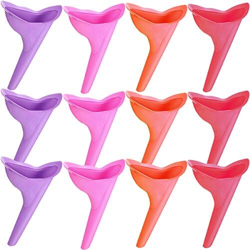 Fiyuer vrouwelijk urineapparaat  12 Pcs herbruikbare noodurinoir draagbare urine plas trechter voor vrouwen Outdoor Reizen Camping Wandelen Rijden