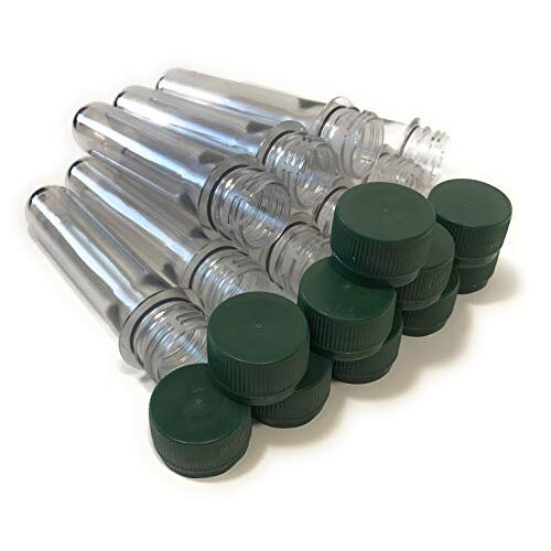 Flocoro 100 petlolly's leeg PET preform petling met deksel groen voor geocaching accessoires waterdicht petling helder voorvormen fles rohling