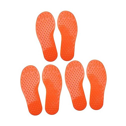 Airshi Footprints Marker, PVC Voetvormig Trainingskussen Mooie Kleuren 3 Paar Goede Training Leuk Om Buiten Te Spelen (Oranje)