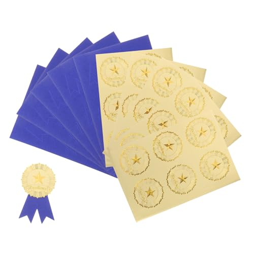 Generic 36 Sets Certificaat Medaille Sticker Afstudeercertificaatzegels Medailles Sticker Certificaat Stickers Toe Gouden Zegels Voor Certificaten Lintje Kenteken Europese Stijl