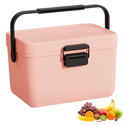 HEKARBAMILL Mini -koeler, 4qt geïsoleerde kleine hard koeler, draagbare kleine ijskist met handvat, lekvrije mini -koeler lunchbox sportartikelen