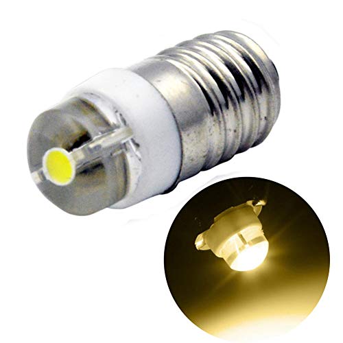 Ruiandsion E10 LED-lampen, CC, 3 V, 0,5 W, 3000 K, warm wit, 200 lm, voor zaklamp, koplamp, aarde, 1 stuk