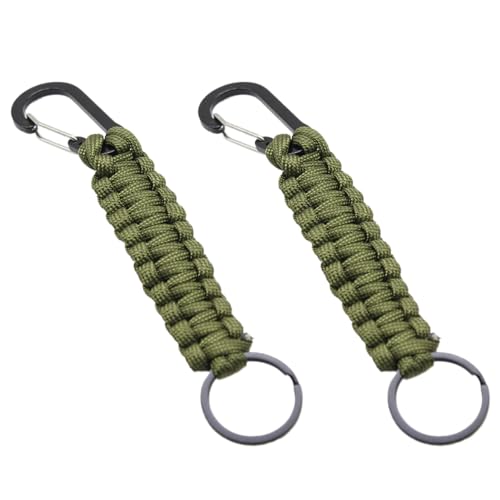 UIKEEYUIS 2 stks/set bergbeklimmen sleutelhanger polyester weven voor goede taaiheid en hoge bruikbaarheid duurzame en stevige hanger, groente