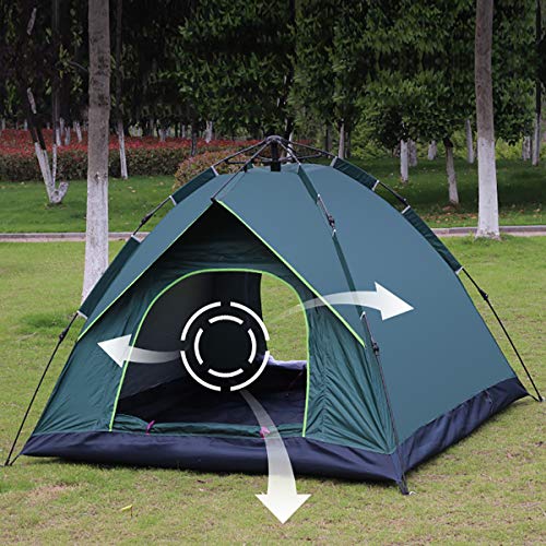 ATHUAH 3-4 man pop-up tent, ventilatietent met grote ruimte, strandtent, tuintent, kampeertenten, binnentent, uv-tent, groene tent