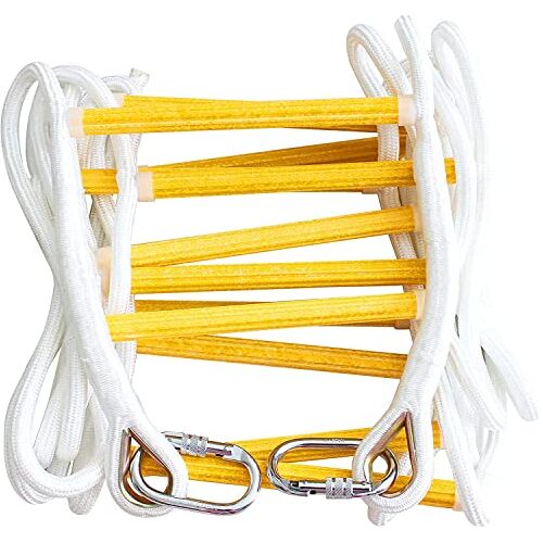 ISOP Fire Escape Rope Ladder 5 m   Noodladder met karabijnhaken   Multifunctionele evacuatieladder   Rescue Ladder