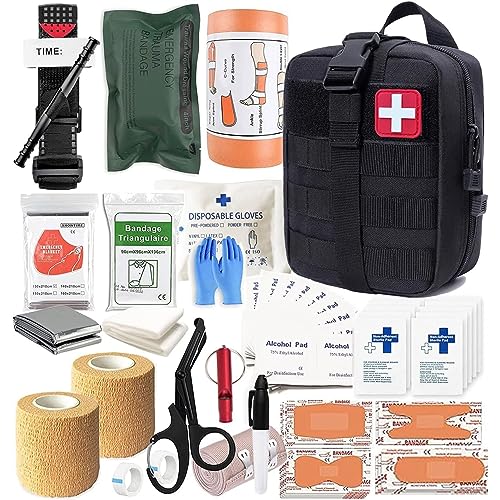 DANETI Multipurpose Survival Kit Tactical Emergency Emergency First Aid Kit, Survival Military, Field Dressing Kit Camping Hiking Bug Out EHBO-sets