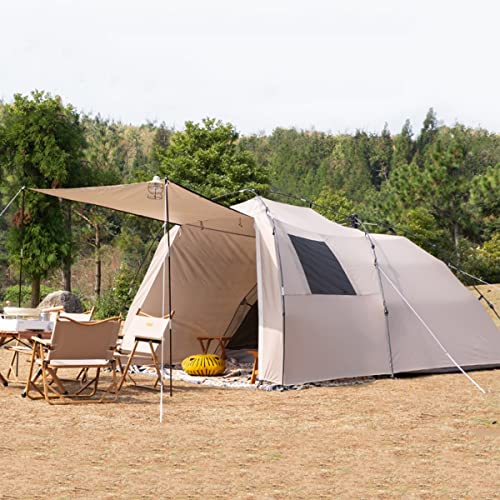 ZHAGNZHE Tenten voor camping voor 4 personen 124x89x64inch pop-up tenten voor volwassenen 4 man tent, backpacktent met 1 woonkamer+1 slaapkamer, familietenten voor kamperen