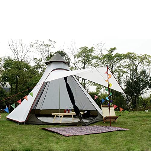 ZHAGNZHE Indische Tent Tipi Outdoor Dubbellaags Camping Toren Tent Familie Yurt Tipi Tent voor Outdoor Wandelen 3-4 Persoon
