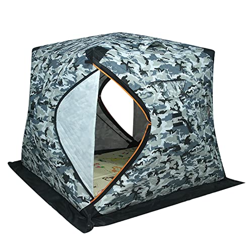 LIFENGFF IJsvissen Shelter Dikker Katoen Vissen Tent, Draagbare Ijstent, Winter Ijsvissen Tent, Verdikte Katoen Warme Outdoor Camping Tent, Voor 2-4 Personen IJsvissen Onderdak