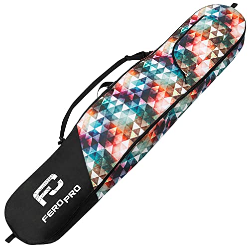 Ferocity Premium snowboardtas, boardtas, snowboardtas, afdekking, 170 cm, van waterdicht polyester, met draagriem en schouderriem Triangles PR [051]