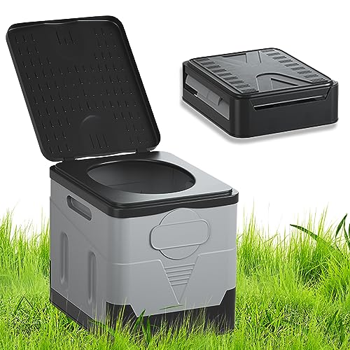 MEGHNA Opvouwbaar campingtoilet, draagbaar, droogtoilet, camping, toilet, campingplaats, mobiel toilet voor outdoor, camping, festival, file, tenten