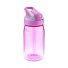 LAKEN Water fles voor kinderen, herbruikbare kinderfles Tritan met automatische top met veiligheid met veiligheidsafsluiting en stro. Zonder BPA. 450 ml. Roze