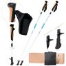 SUPERLETIC Nordic FX 10 Essential Nordic Walking-stokken, 10% carbon, 100 tot 125 cm lengte, voor dames en heren, ergonomische kurkhandgrepen, kliksysteem