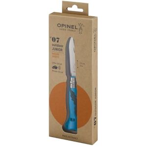 OPINEL Outdoor Junior roestvrij blauwe kunststof handgreep punt afgerond Virobloc borgring signaalfluitje, blauw, N° 07 OPINEL Outdoor Junior roestvrij blauwe kunststof handgreep punt afgerond Virobloc borgring signaalfluitje, blauw, N° 07