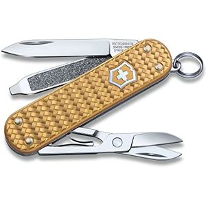 Victorinox Unisex volwassenen Classic SD Precious Alox klein zakmes, messing goud, 58 mm