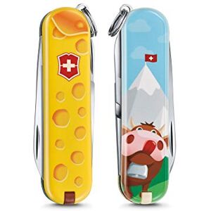 Victorinox Zakmes Classic, Swiss Made, 7 functies, klein, sleutelhanger, Alps Cheese Limited Edition, Zwitsers origineel