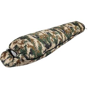 ZJIEDB Camping Slaapzak 1500G Vullen Witte Eendendons 3 Seizoen Slaapzak Camouflage Lichtgewicht Outdoor Camping Wandelen Volwassenen Slaapzakken