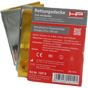 HP Autozubehör 10019 reddingsdeken, eerste hulp afmeting 160x210cm HP Autozubehör 10019 reddingsdeken, eerste hulp afmeting 160x210cm