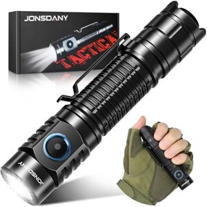 JONSDANY Tactische led-zaklamp, oplaadbaar, 1200 lumen JONSDANY Tactische led-zaklamp, oplaadbaar, 1200 lumen
