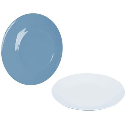 Bo-Camp Ontbijtbord Two-Tone Melamine 4 Stuks Blauw Bo-Camp Ontbijtbord Two-Tone Melamine 4 Stuks Blauw