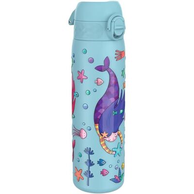 Ion8 Lichtgewicht Stalen Kinderwaterfles, 400 ml/13 oz, Zonder Isolatie, Lekvrij, Makkelijk te Openen, Veilige Vergrendeling, Vaatwasserbestendig, Flipdop, Draaggreep, Duurzaam, Zeemeerminnen Ion8 Lichtgewicht Stalen Kinderwaterfles, 400 ml/13 oz, Zonder Isolatie, Lekvrij, Makkelijk te Openen, Veilige Vergrendeling, Vaatwasserbestendig, Flipdop, Draaggreep, Duurzaam, Zeemeerminnen