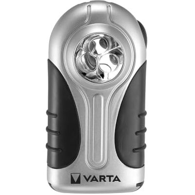 Varta 2623 LED Silver Light zaklamp inclusief 3 AAA Longlife Power, zilver-zwart Varta 2623 LED Silver Light zaklamp inclusief 3 AAA Longlife Power, zilver-zwart