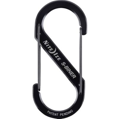 Nite Ize Plastic S-biner dubbele karabijnhaak roestvrij staal #5, zwart, 5 Nite Ize Plastic S-biner dubbele karabijnhaak roestvrij staal #5, zwart, 5