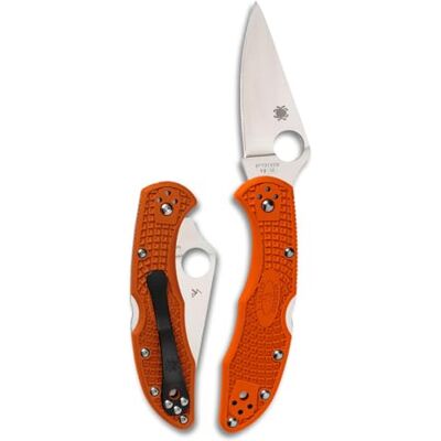 Spyderco Unisex – volwassenen klapmes lemmet lengte: 7,62 cm Delica Lockback oranje, meerkleurig, normaal, SC11FPOR-BRK Spyderco Unisex – volwassenen klapmes lemmet lengte: 7,62 cm Delica Lockback oranje, meerkleurig, normaal, SC11FPOR-BRK