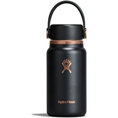 Hydro Flask – Micro Hydro 200 ml (6.7 oz) – Lekdichte, Geïsoleerde Mini Flask met Clip-On Band – Koud & Warm tot 7 Uur – Compact & Duurzaam – Black Hydro Flask – Micro Hydro 200 ml (6.7 oz) – Lekdichte, Geïsoleerde Mini Flask met Clip-On Band – Koud & Warm tot 7 Uur – Compact & Duurzaam – Black